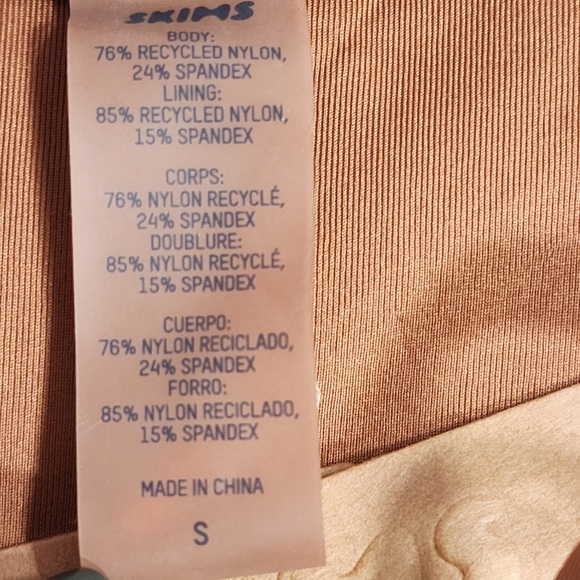 SKIMS SWIM DIPPED TIE BOTTOMS/ NWT/ALMOND/S, M - Picture 10 of 17